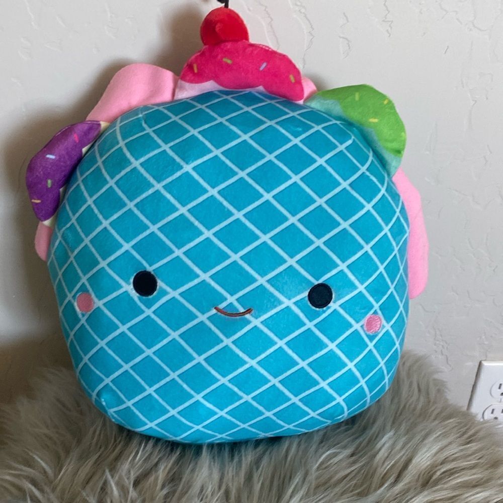 Blue ice cream taco squishmallow